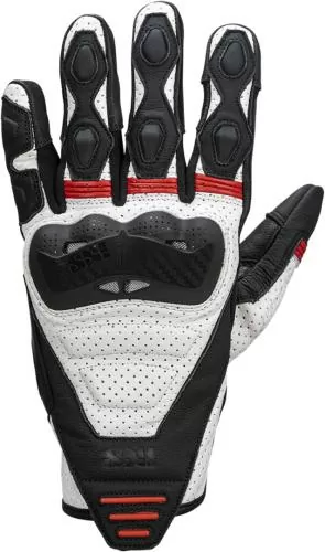 iXS Rapid 1.0 Lederhandschuhe - schwarz-weiss-rot