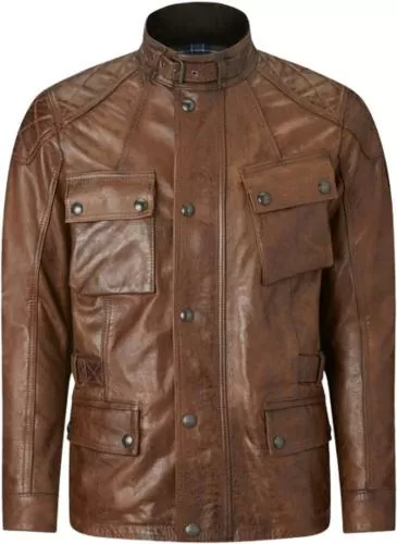 Belstaff Turner Waxed Leather Jacket - brown
