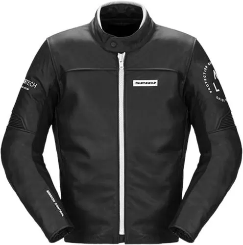 SPIDI Leather Jacket Genesis - black and white