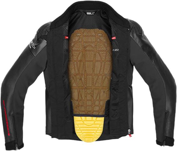 SPIDI Lederjacke DP Progressive Hybrid Perforated - schwarz