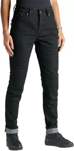 Pando Moto Jeans Kissaki Arm 01 Damen - schwarz