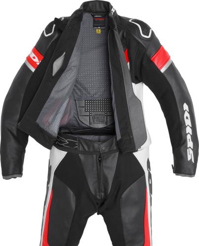 SPIDI Lederkombi Laser Touring Damen - schwarz-rot