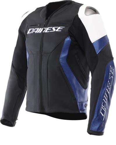 Dainese Lederjacke Racing 5 - weiss-blau-schwarz