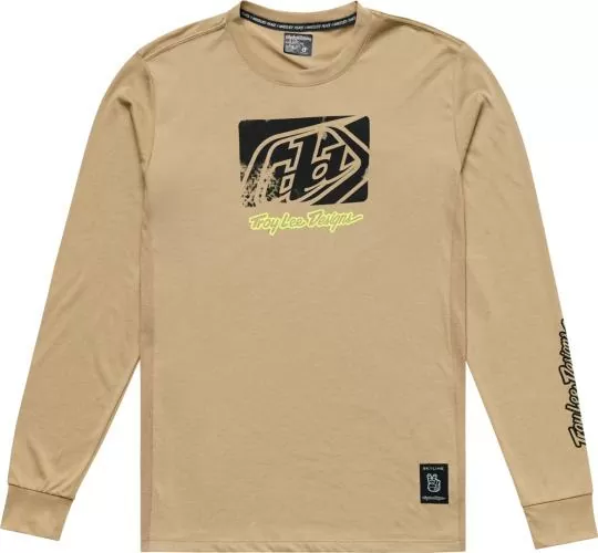 Troy Lee Designs Skyline Long Sleeve Ride Tee - Scrubbed braun