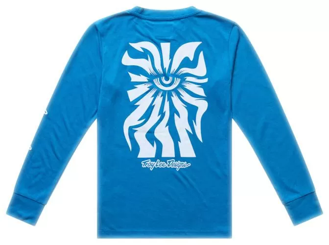 Troy Lee Designs Youth Skyline Ride Long Sleeve Tee - One Eye blue
