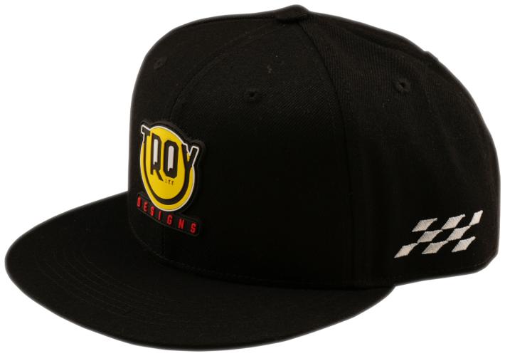 Troy Lee Designs Happy Dayz Flat Bill Snapback - Black