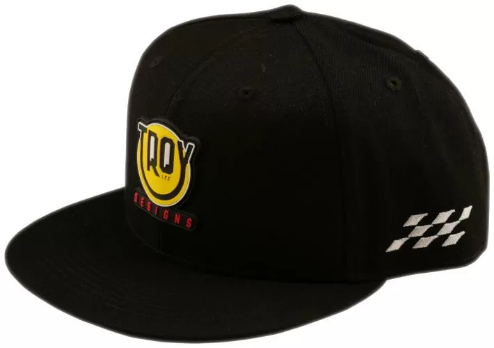 Troy Lee Designs Happy Dayz Flat Bill Snapback - Black