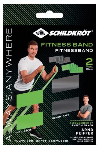 Fitness bands set of 2, latex-free