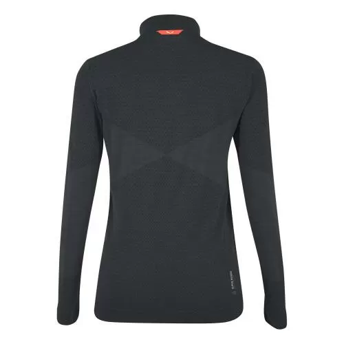 Salewa Zebru Med Warm Amr W 1/2Z Tee. - onyx