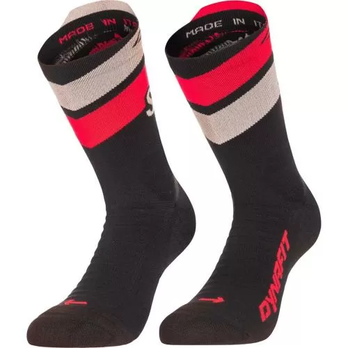 Dynafit Ultra Crew Socken - black out ultra coral