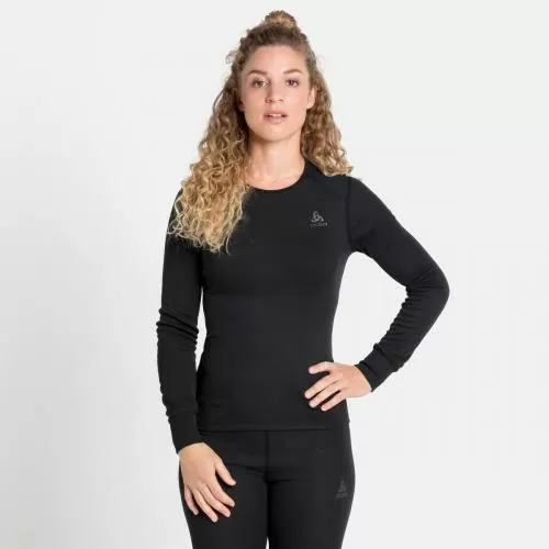 Odlo Women's ACTIVE WARM ECO Long-Sleeve Base Layer Top - black