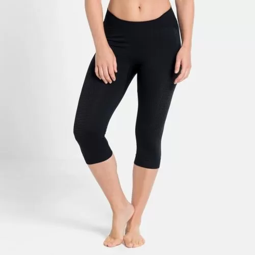 Odlo Women's PERFORMANCE WARM ECO Base Layer 3-4 Pants - schwarz