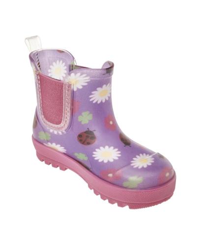 Playshoes Rain Boots Low Chelsea Ladybird - lightlilac