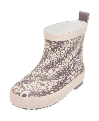Playshoes Gummistiefel Halbschaft Blumen - violett