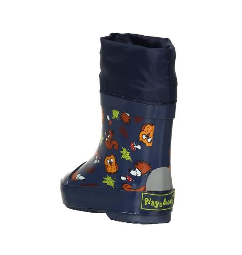 Playshoes Rubber Boots Low Forest Animals - navy
