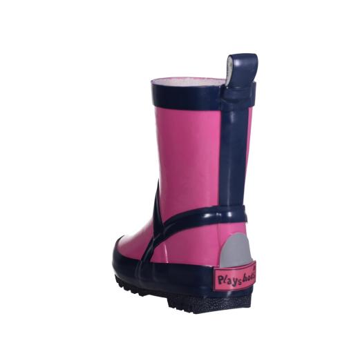 Playshoes Rubber Boots Uni - pink(fuchsia)/navy