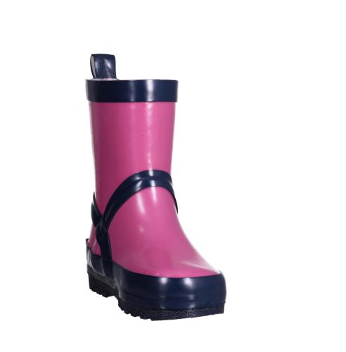 Playshoes Rubber Boots Uni - pink(fuchsia)/navy