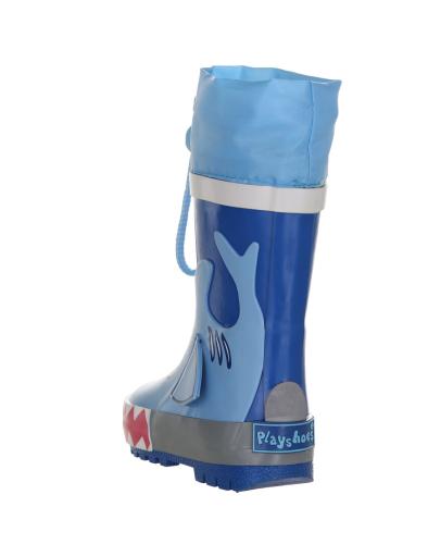 Playshoes Rubber Boots Shark - blue