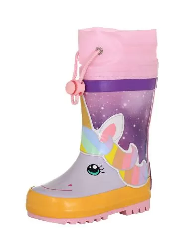 Playshoes Rubber Boots Unicorn - lightlilac