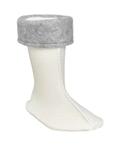 Playshoes Fleece Boot Sock - white