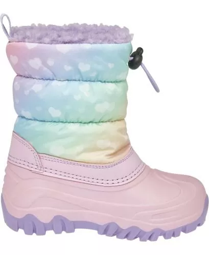 Playshoes Winter-Bootie Regenbogen - rosa
