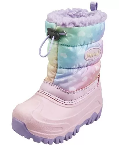 Playshoes Winter-Bootie Regenbogen - rosa