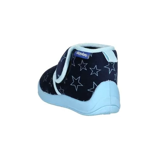 Playshoes Hausschuh Pastell - marine