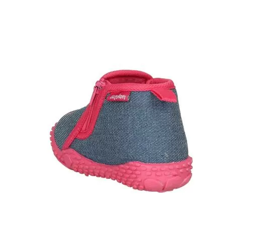 Playshoes Hausschuh Einhorn - jeansblau