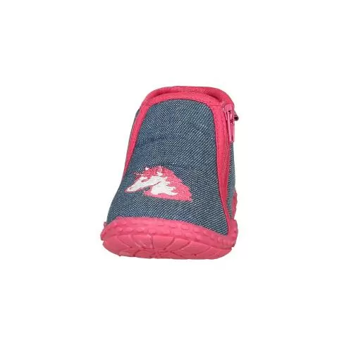Playshoes Hausschuh Einhorn - jeansblau
