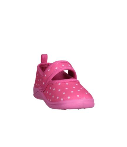 Playshoes Hausschuh Punkte - pink
