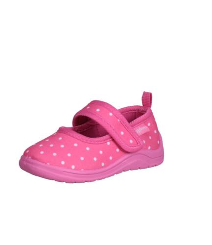 Playshoes Hausschuh Punkte - pink