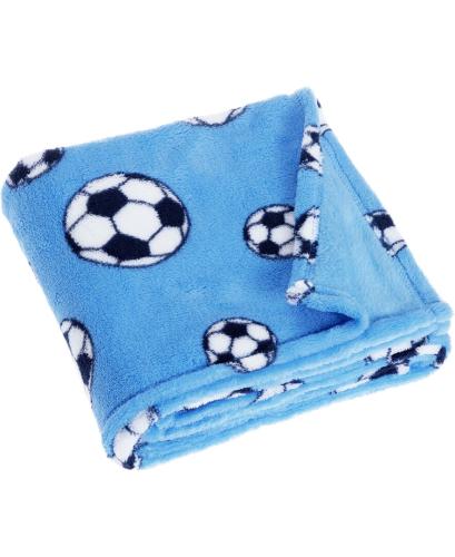 Einzelstück Playshoes Fleece-Decke Fußball - blau