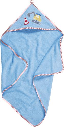 Playshoes Frottee-Kapuzentuch Bagger - bleu