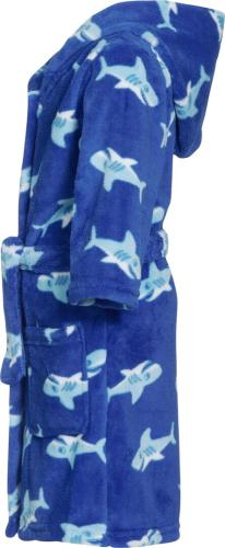 Playshoes Fleece Bathrobe Shark - blue