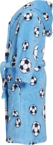 Playshoes Fleece Bathrobe Soccer - blue