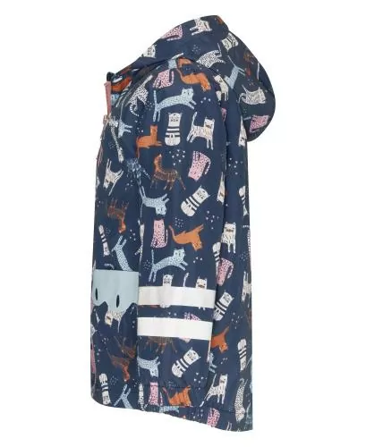 Playshoes Outdoor-Jacke Katzen allover - marine