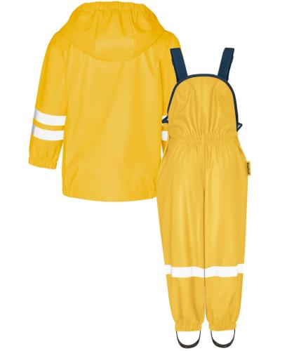 Playshoes Regen-Set Latzhose Basic  - gelb