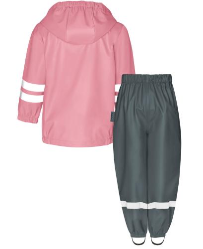 Playshoes Regen-Set Halbhose Basic - rosa