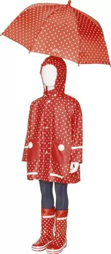 Playshoes Regen-Mantel Punkte - rot