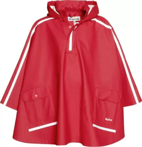 Playshoes Rain Cape Long Back - red