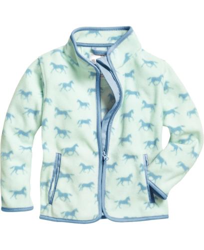 Playshoes Fleece-Jacke Pferde - türkis