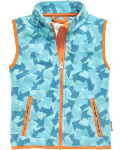 Playshoes Fleece-Weste Pfeile Camouflage - petrol