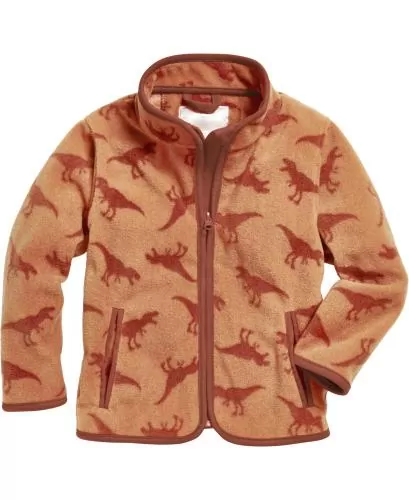 Playshoes Fleece Jacket Dinos - ocker