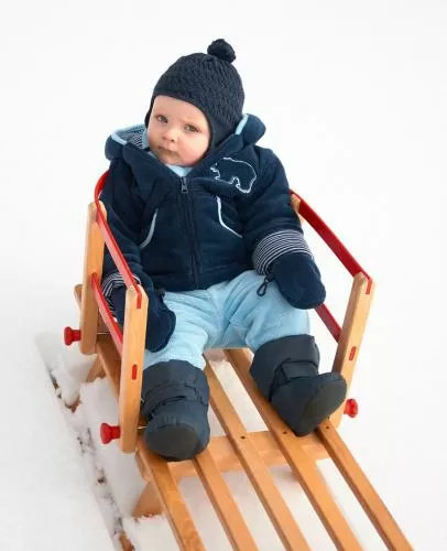 Playshoes Cuddle Fleece Mitten - bleu