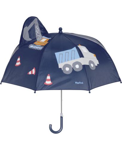 Playshoes 3D Regenschirm Baustelle - marine