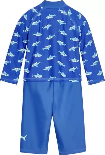 Playshoes UV-Schutz Einteiler Hai 1/1 Arm - blau