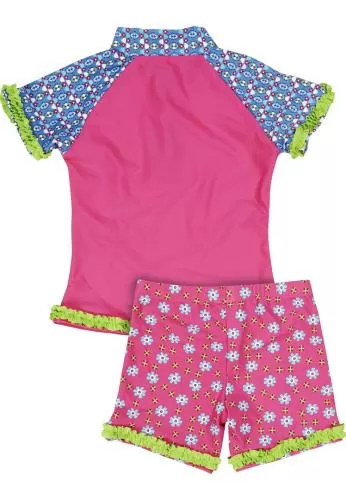 Playshoes UV-Schutz Bade-Set Blumen - pink