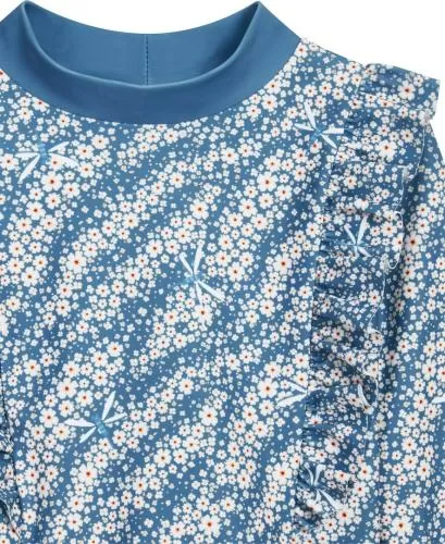 Playshoes UV-Schutz Bade-Shirt 1/1 Arm Blümchen - petrol