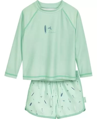 Playshoes UV Protection Swim Set 1/1 Arm Surfboard - light green