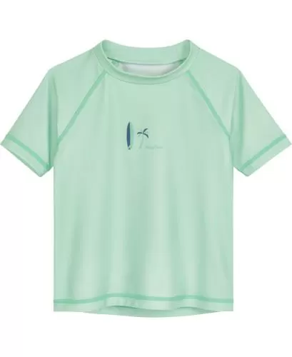 Playshoes UV-Schutz Shirt 1/2-Arm Surfbrett Palme - mint